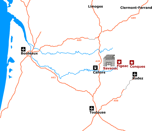 Map Southwest France